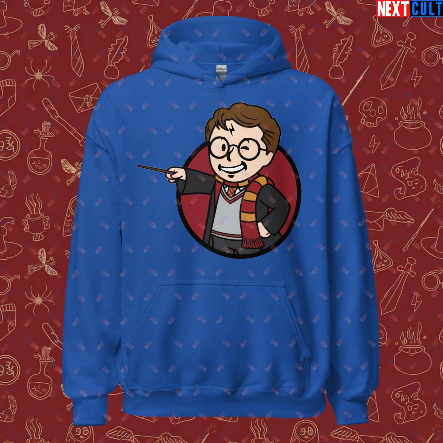 Wizard Boy Harry Potter Vault Boy Fallout Funny Meme Cartoon Mashup Unisex Hoodie Royal Hoodies Fallout Harry Potter Movies Vault Boy Next Cult Brand