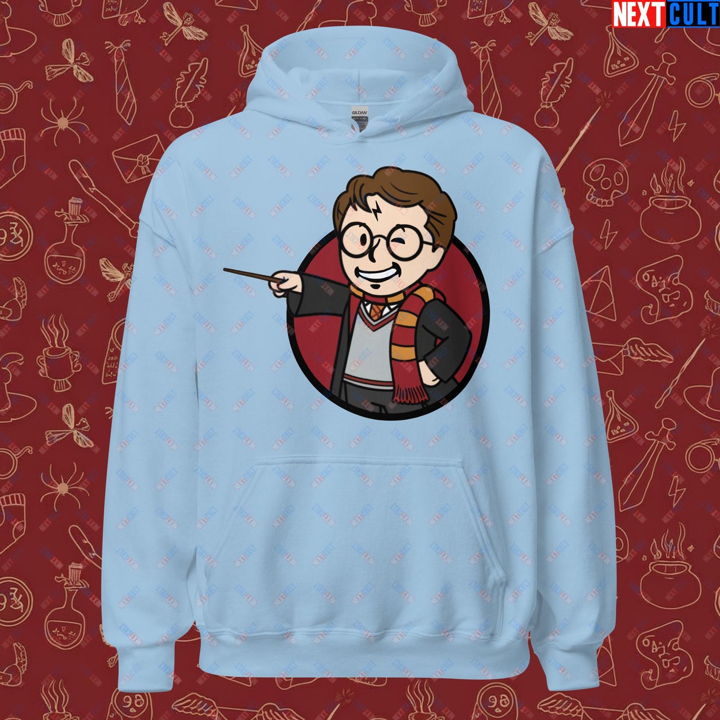 Wizard Boy Harry Potter Vault Boy Fallout Funny Meme Cartoon Mashup Unisex Hoodie Next Cult Brand