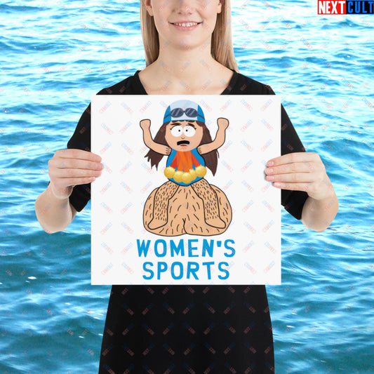 Women's Sports Funny Lia Thomas Swimming Female Sports Trans Athlete Poster Next Cult Brand