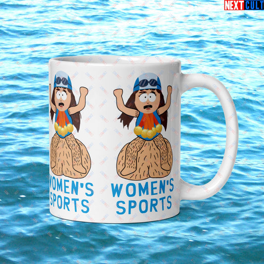 Women's Sports Funny Lia Thomas Swimming Female Sports Trans Athlete White glossy mug Default Title Mugs LGBTQ+ South Park TV Shows Next Cult Brand