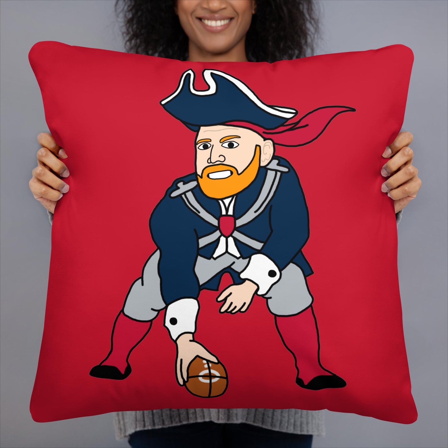 Bill Burrdy New England Patriots NFL Tom Brady Bill Burr Pillow American Football Bill Burr Monday Morning Podcast New England Patriots NFL Podcasts Stand-up Comedy Next Cult Brand