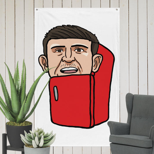Harry ''The Fridge'' Maguire Flag Next Cult Brand Football, Harry Maguire, Manchester United, The Fridge