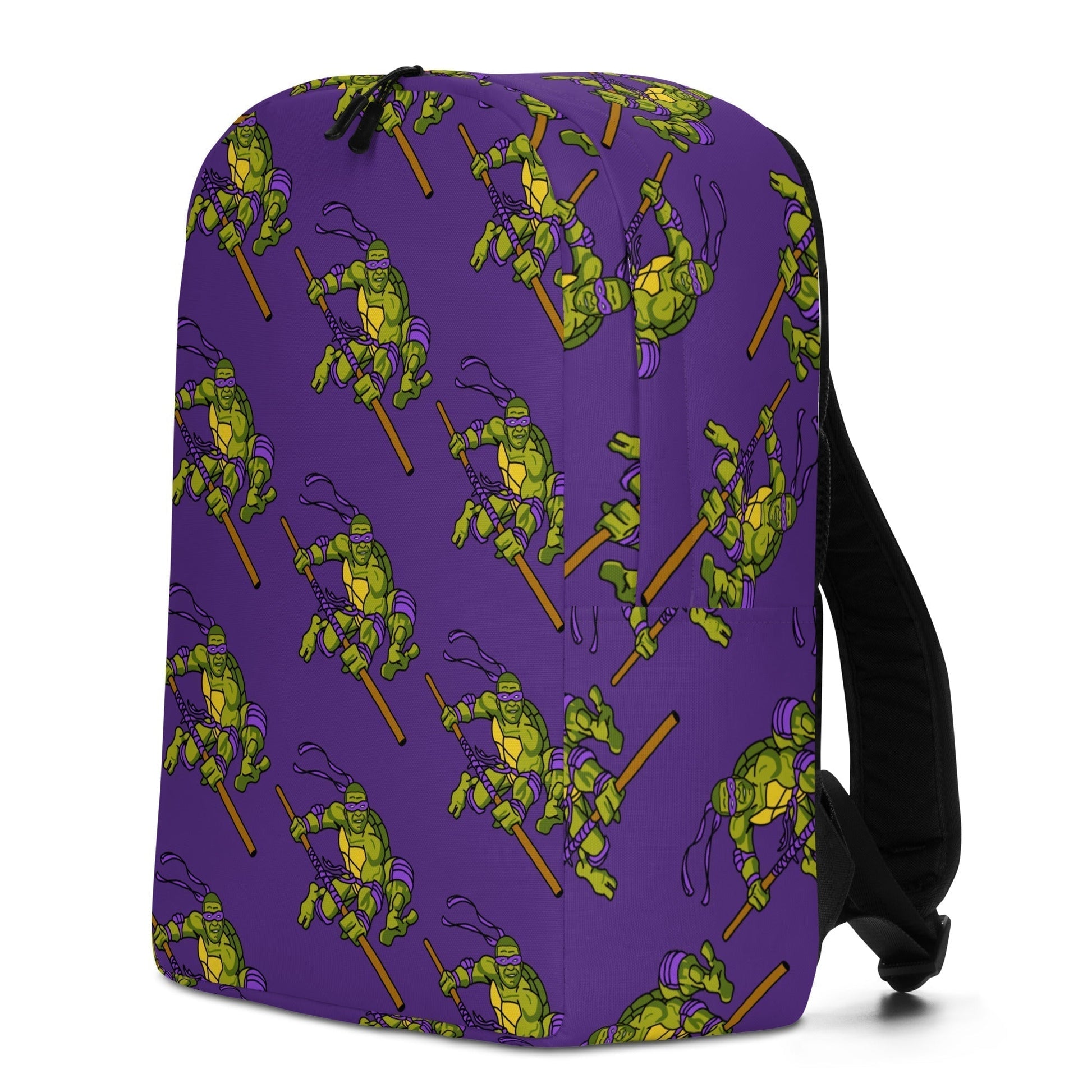 Kylian Mbappe Purple Ninja Turtle Donatello Minimalist Backpack Next Cult Brand Donatello, Football, Kylian Mbappe, Ninja Turtles, PSG