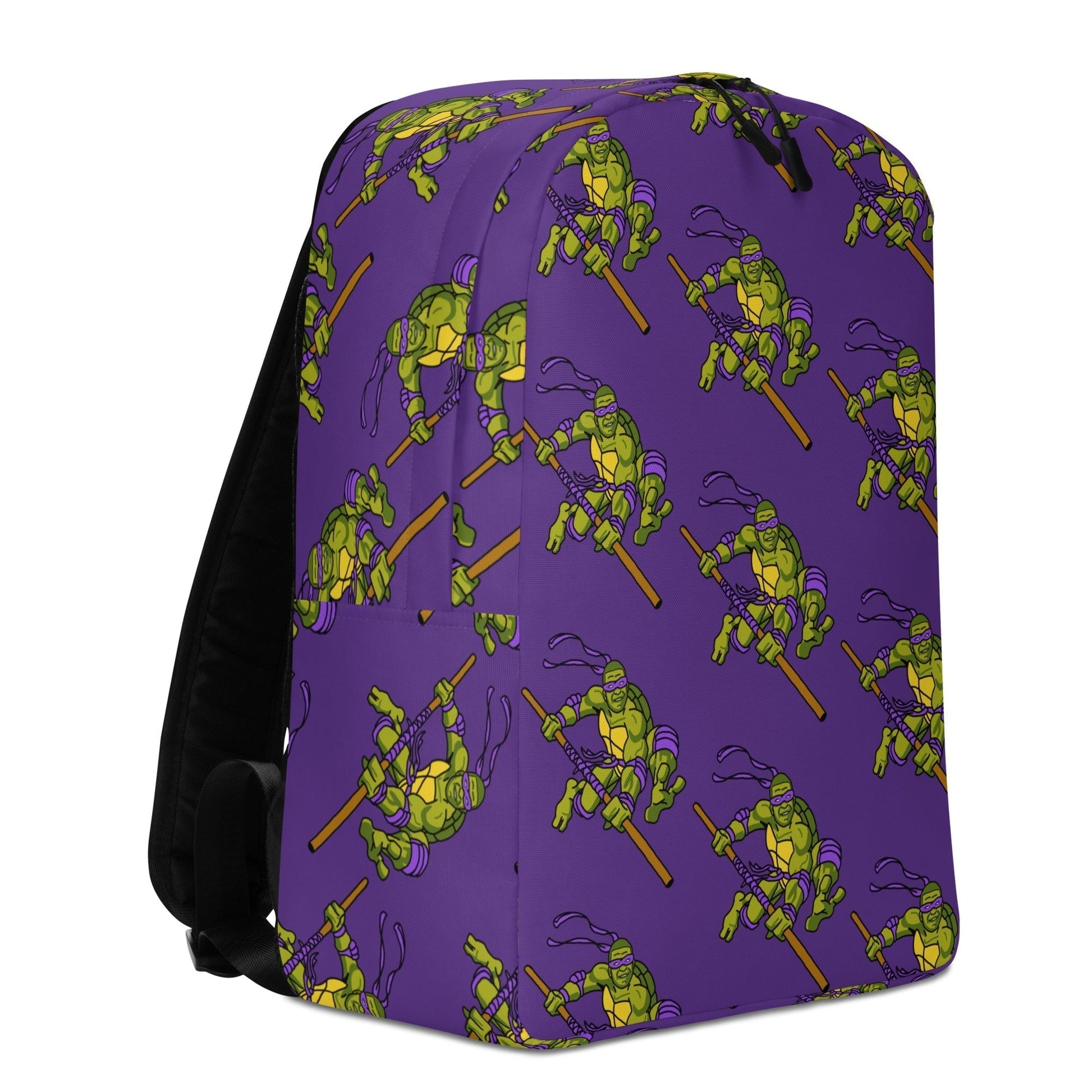 Kylian Mbappe Purple Ninja Turtle Donatello Minimalist Backpack Next Cult Brand Donatello, Football, Kylian Mbappe, Ninja Turtles, PSG