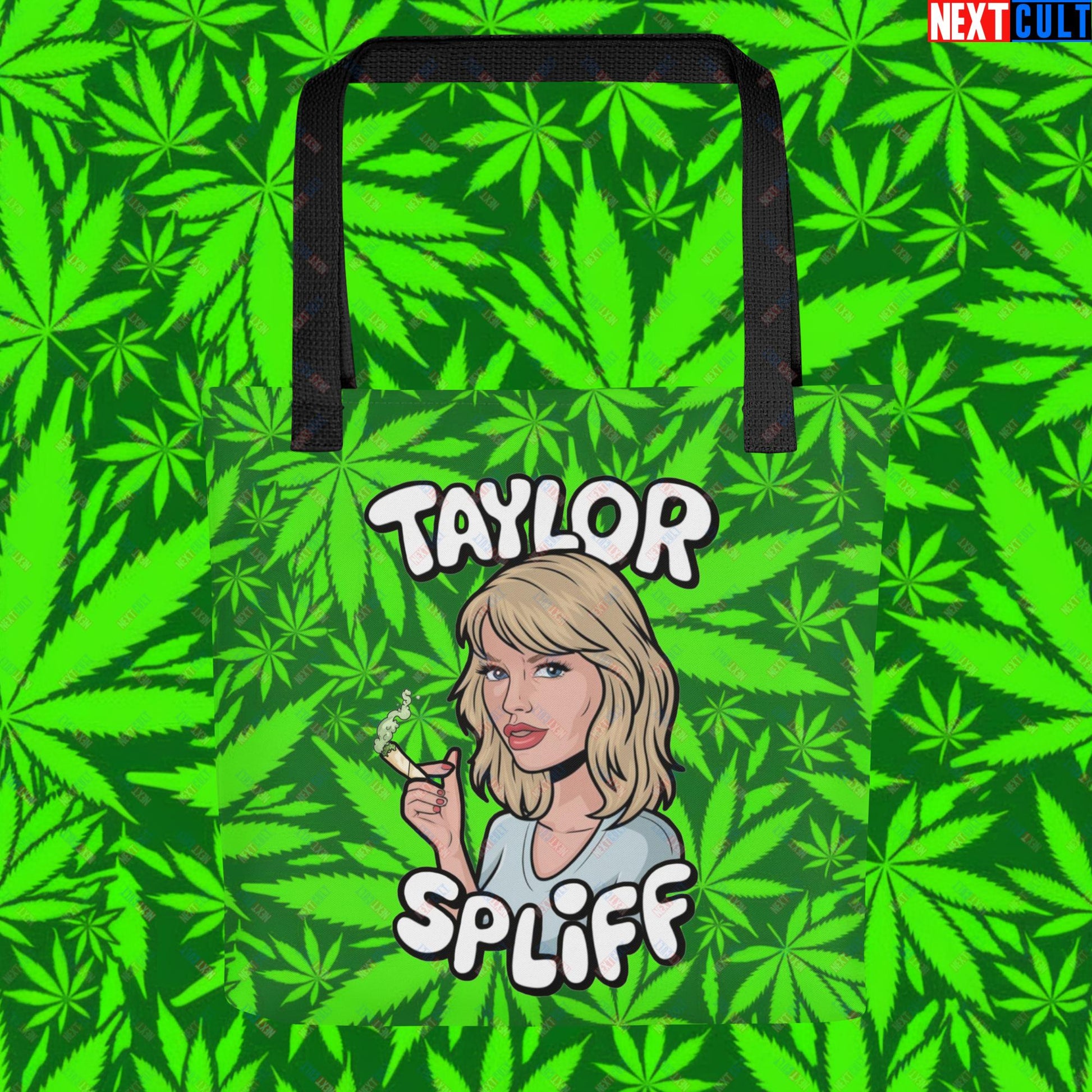 Taylor Spliff Pop Music Star Pothead Stoner Funny Weed Meme Tote bag Default Title Bags Music Weed Next Cult Brand