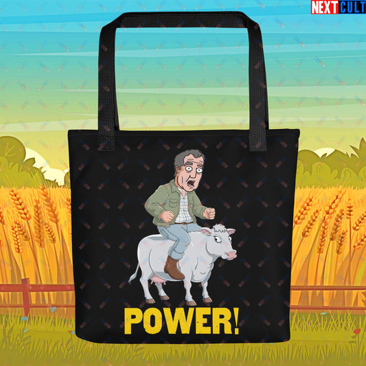 Speed and Power Pepper Cow Jeremy Clarkson's Farm Diddly Squat Grand Tour Top Gear Funny Meme Cartoon Tote bag Default Title Bags Clarkson's Farm Grand Tour Jeremy Clarkson Top Gear TV Shows Next Cult Brand