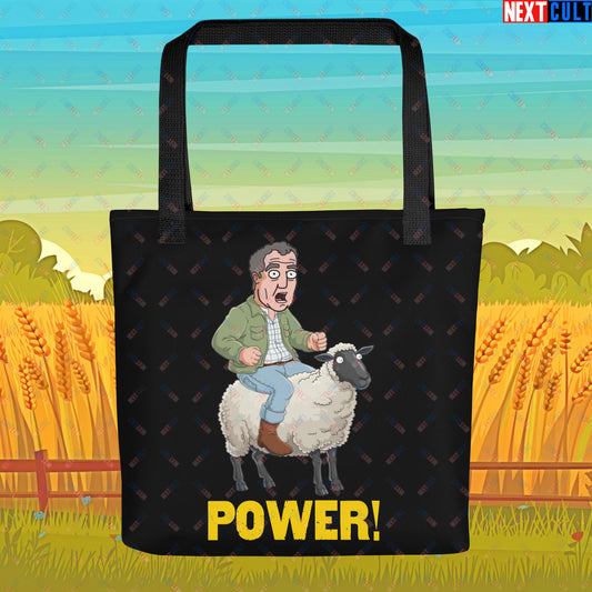 Power Sheep Jeremy Clarkson's Farm Diddly Squat Grand Tour Top Gear Funny Meme Cartoon Tote bag Default Title Bags Clarkson's Farm Grand Tour Jeremy Clarkson Top Gear TV Shows Next Cult Brand