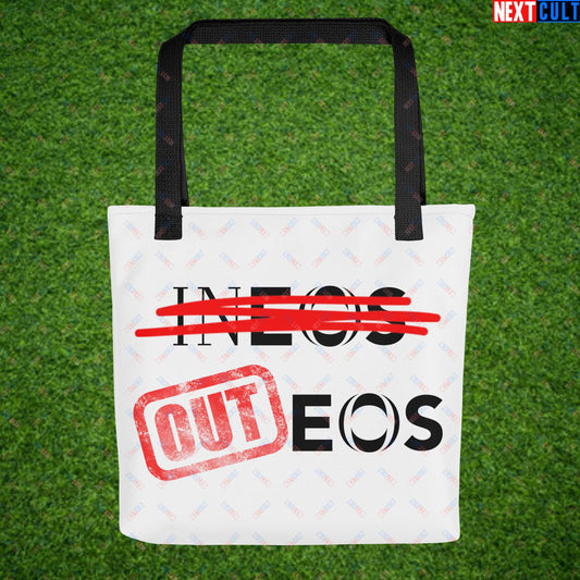 Stop INEOS, OUTEOS Manchester United Supporter Protest Against Glazers, Ineos and Ratcliffe Tote bag Default Title Bags Football GlazersOut Manchester United RatcliffeOut Next Cult Brand