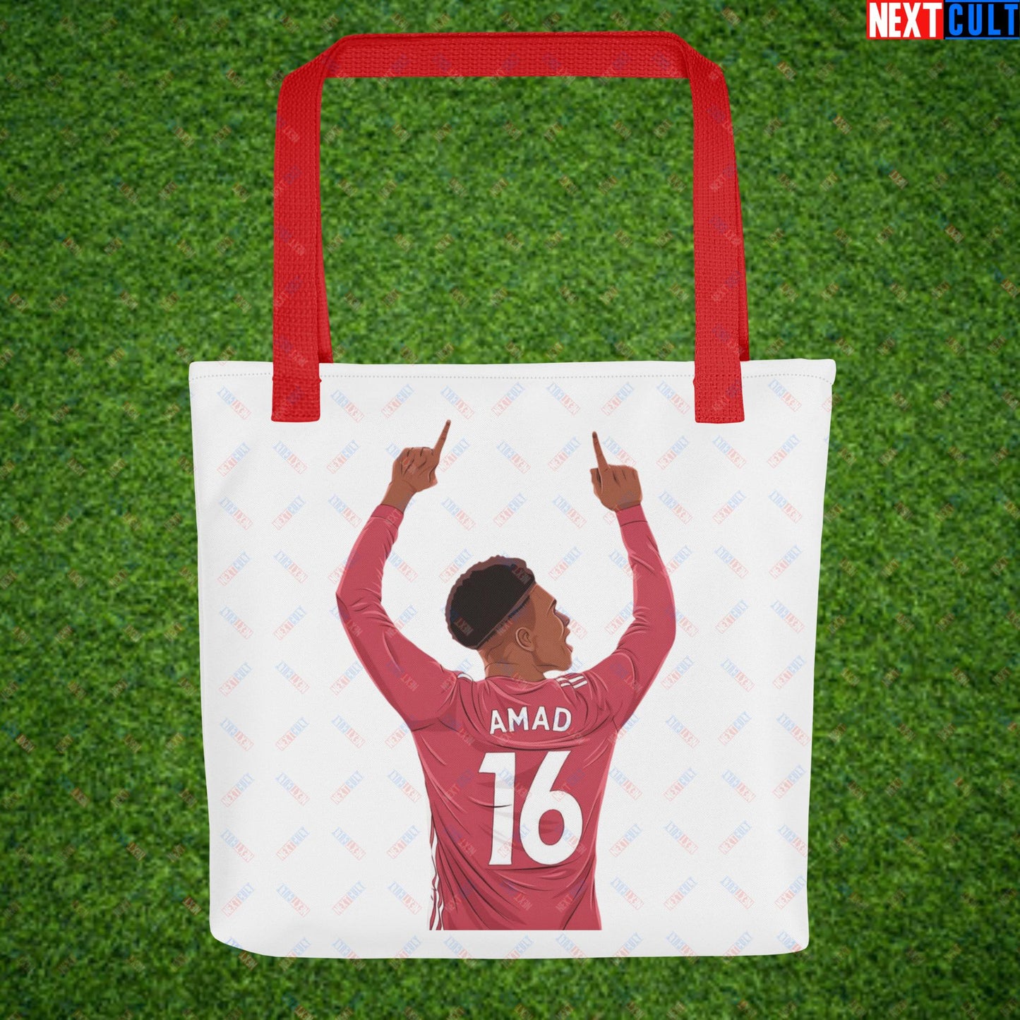 Amad Diallo Goal Celebration AMADNESS Manchester United Funny Meme Cartoon Tote bag Default Title Bags Amad Diallo Football Manchester United Next Cult Brand