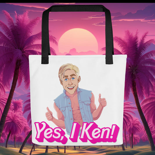 Yes I Ken Yes I can Ryan Gosling Ken Barbie Movie Tote bag Next Cult Brand