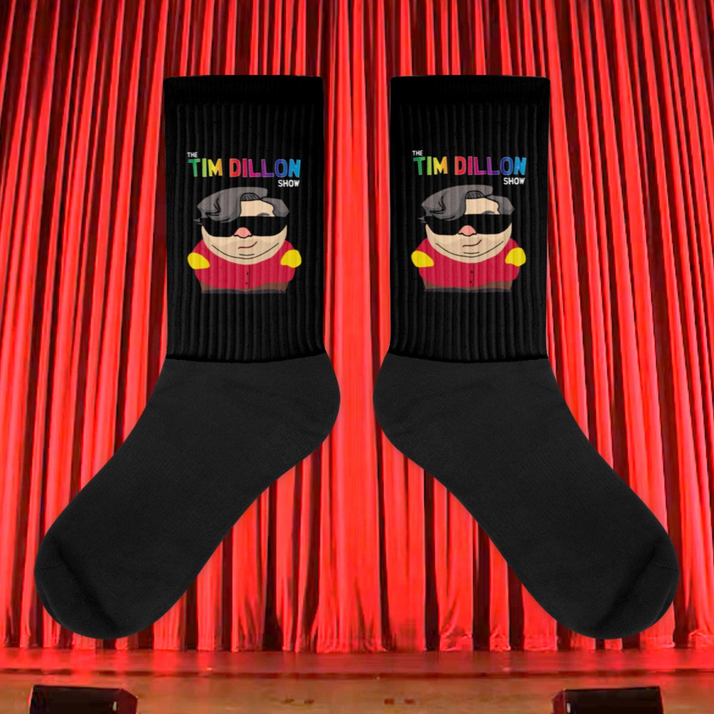 Tim Dillon Cartman, Southpark, The Tim Dillon Show, Tim Dillon Podcast, Tim Dillon Merch, Tim Dillon Socks XL Socks Podcasts Stand-up Comedy Tim Dillon Next Cult Brand