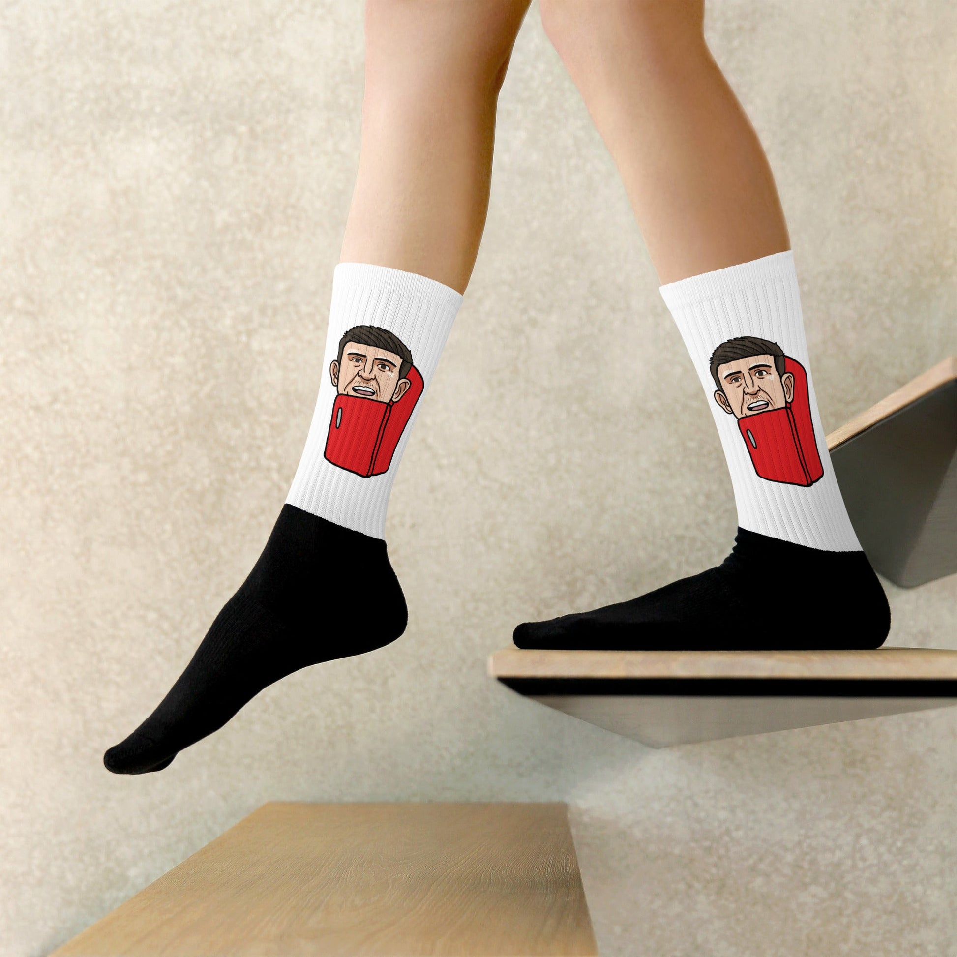 Harry ''The Fridge'' Maguire Manchester United funny football/ soccer meme Socks white Next Cult Brand Football, Harry Maguire, Manchester United, The Fridge