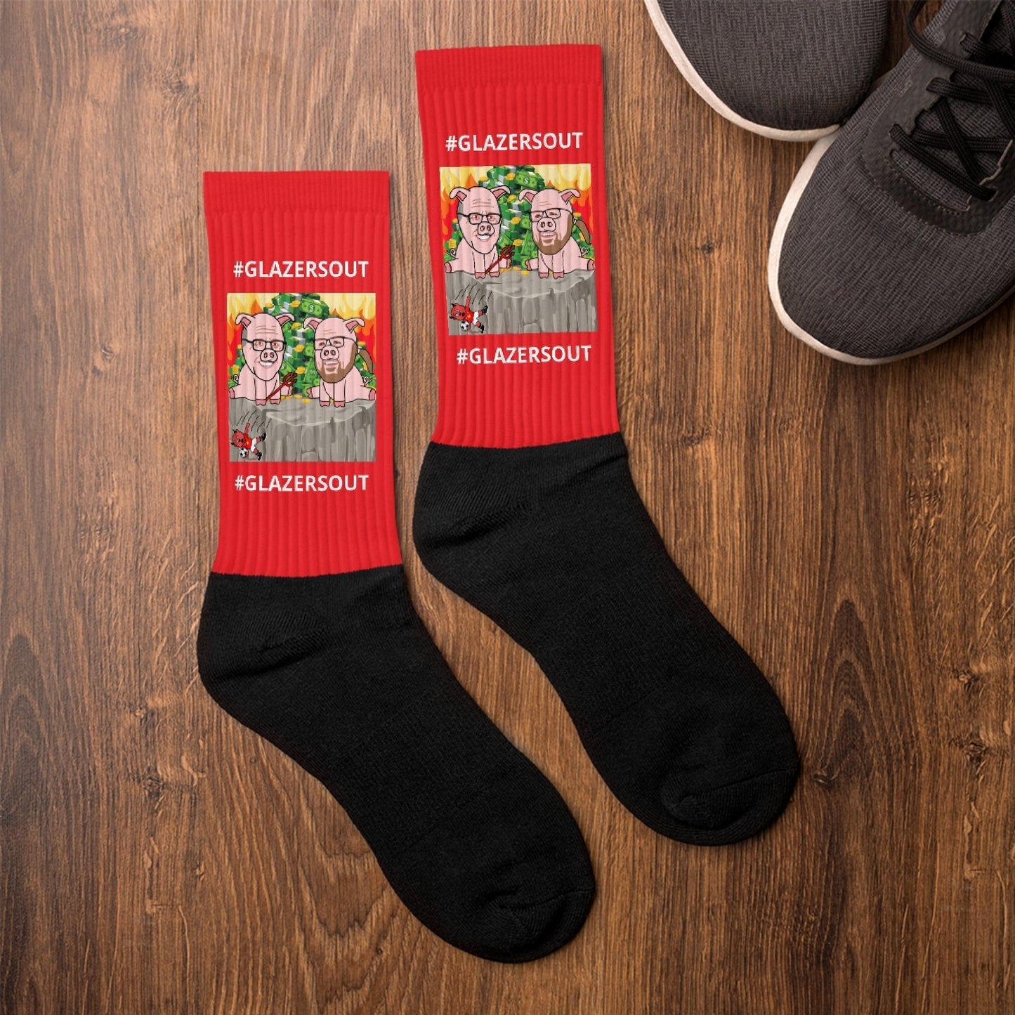 Glazers Out Manchester United Socks XL Socks Football GlazersOut Manchester United Next Cult Brand