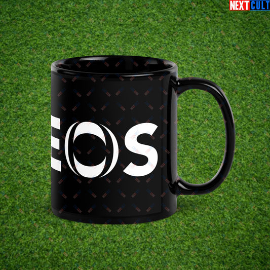 OUTEOS INEOS OUT Manchester United Protest Against Glazers, Ineos and Ratcliffe Black Glossy Mug Default Title Mugs Football GlazersOut Manchester United RatcliffeOut Next Cult Brand