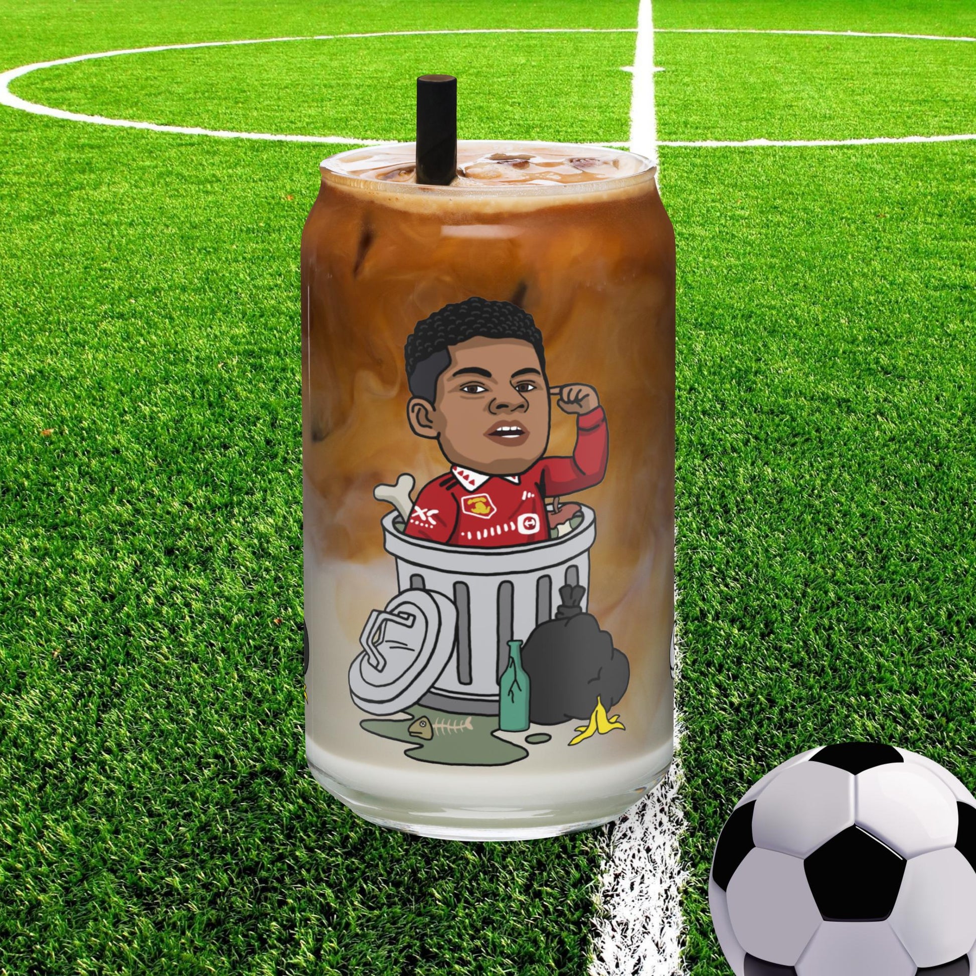 Trashford Marcus Rashford Manchester United Gift Man United Gift Marcus Rashford Can-shaped glass Default Title Glasses Football Manchester United Marcus Rashford Next Cult Brand