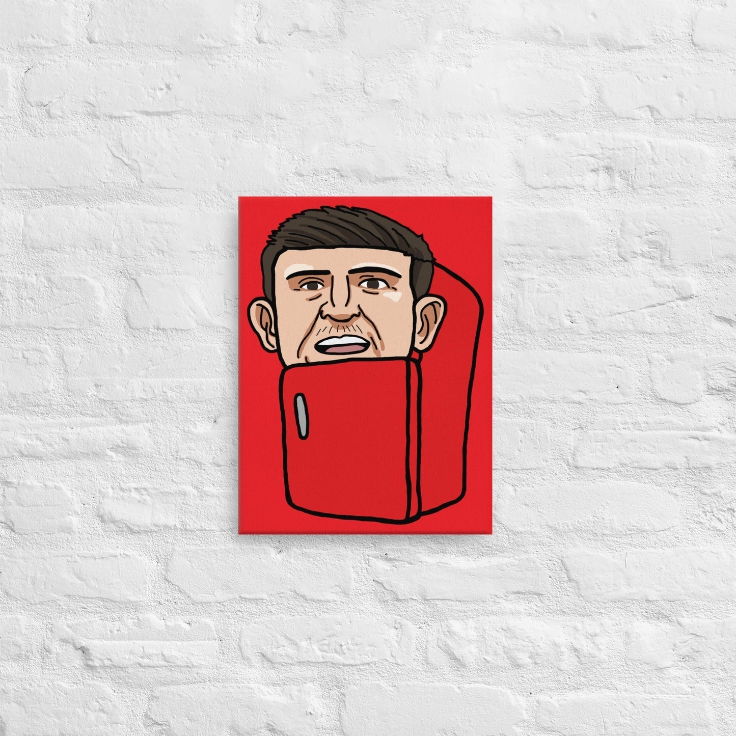 Harry ''The Fridge'' Maguire Canvas 12″×16″ Canvas Football Harry Maguire Manchester United The Fridge Next Cult Brand