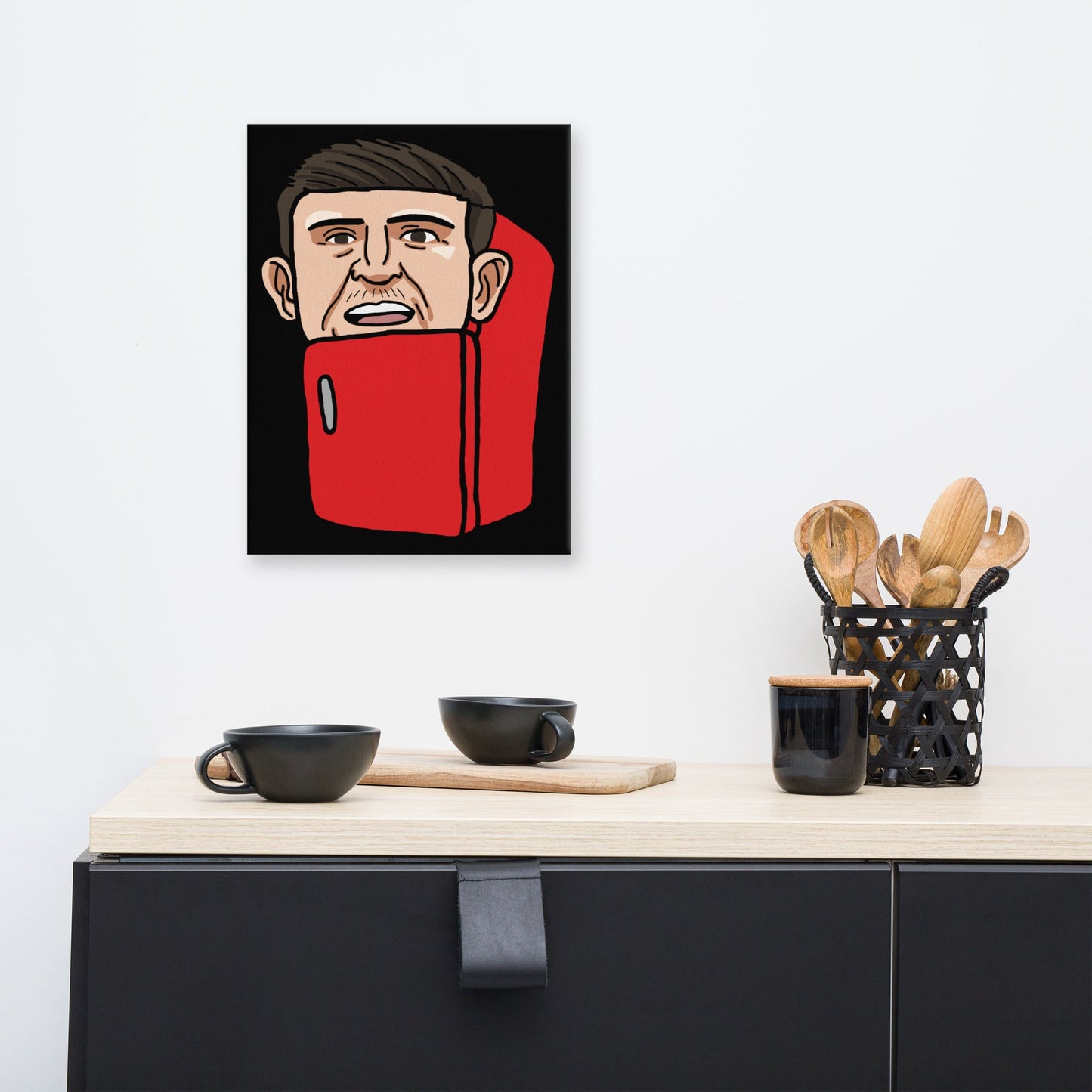 Harry ''The Fridge'' Maguire Canvas 12″×16″ Canvas Football Harry Maguire Manchester United The Fridge Next Cult Brand