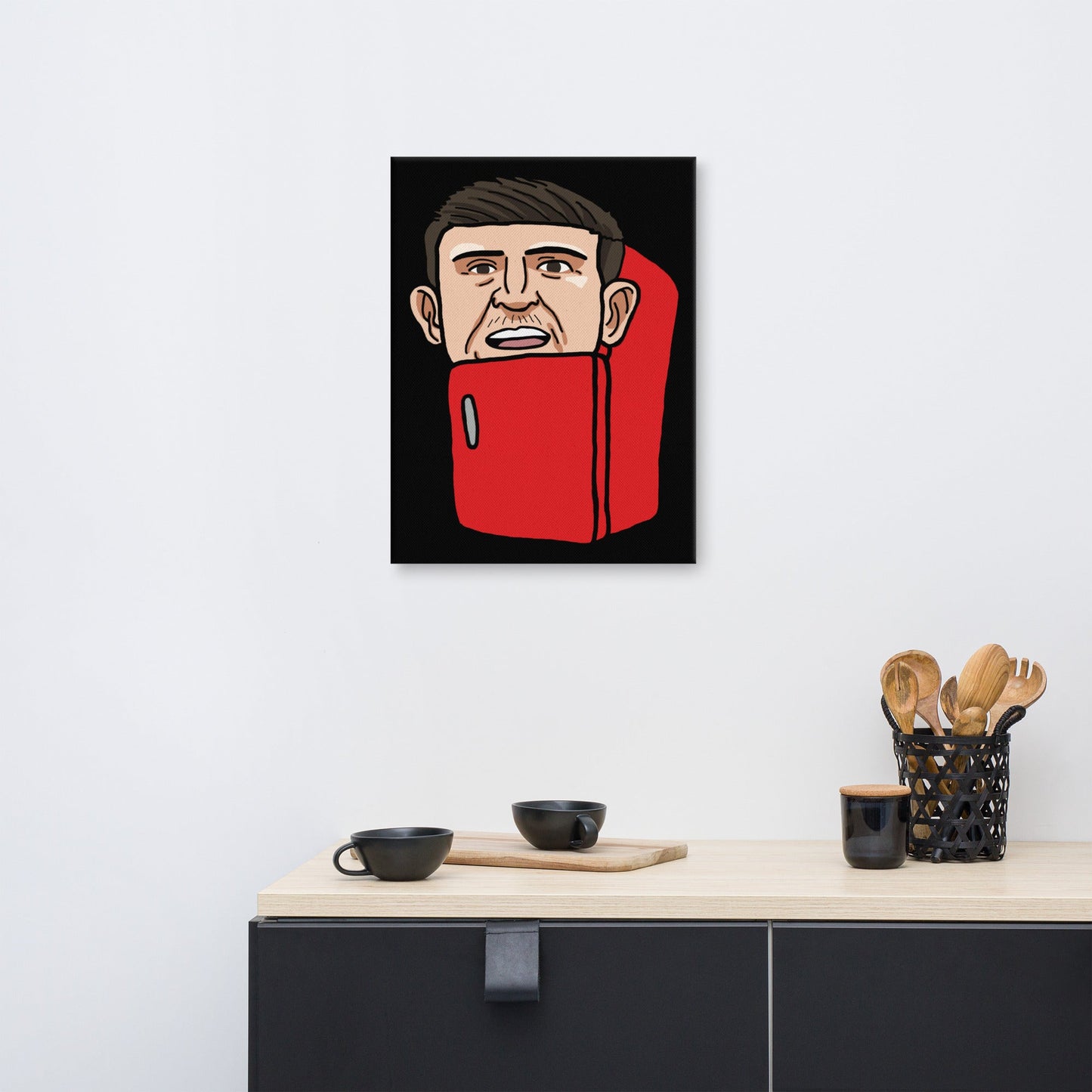 Harry ''The Fridge'' Maguire Canvas 18″×24″ Canvas Football Harry Maguire Manchester United The Fridge Next Cult Brand