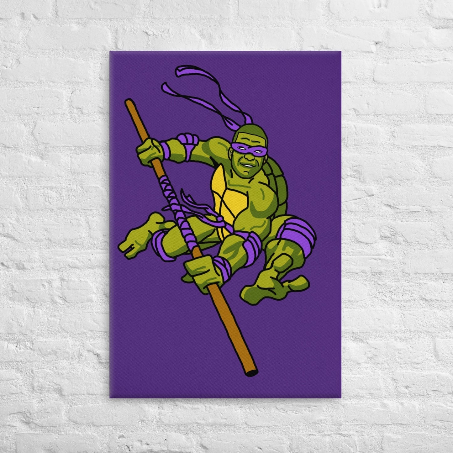 Kylian Mbappe Purple Ninja Turtle Donatello Canvas Next Cult Brand Donatello, Football, Kylian Mbappe, Ninja Turtles, PSG