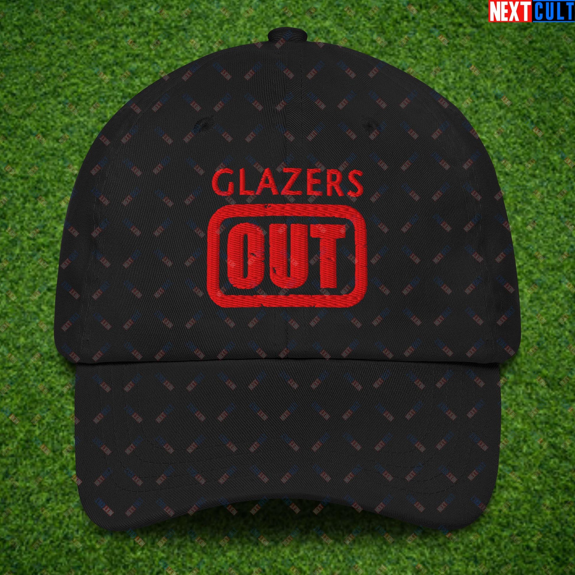 Glazers Out Manchester United Fan Protest Against Glazers Dad hat Black Hats Football GlazersOut Manchester United RatcliffeOut Next Cult Brand