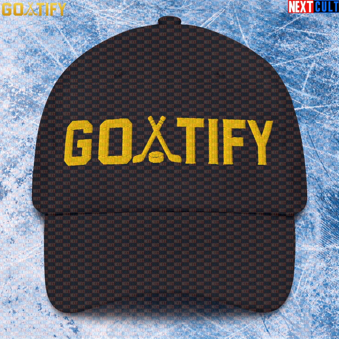 Hockey GOAT Cap GOATIFY Gold Logo Hat for NHL Fans, Players & Sports Gifts |  | ["Hockey", "NHL"]
