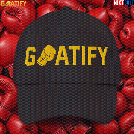 Boxing GOAT Cap GOATIFY Gold Fight Logo Hat for Boxing Fans & Martial Arts Sports Gifts |  | ["Boxing", "Martial Arts"]