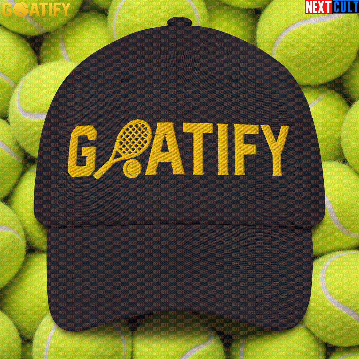 Tennis GOAT Cap Golden Racket & Ball Hat for Players, Fans & Sports Gifts | GOATIFY |  | ["Tennis"]
