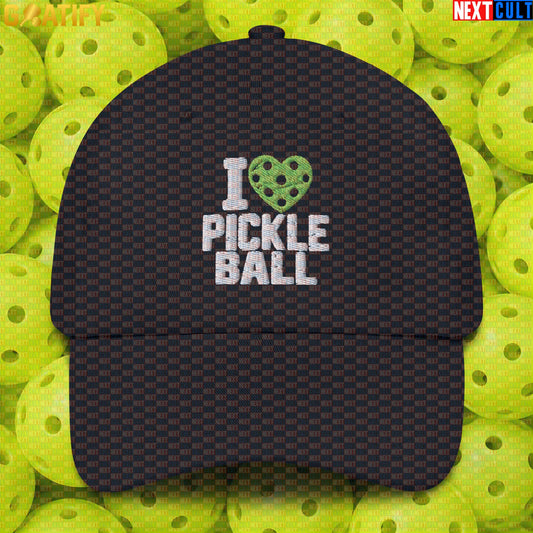 Pickleball Cap I Love Pickleball Retro Heart Hat for Players, Fans & Court Days |  | ["Pickleball"]