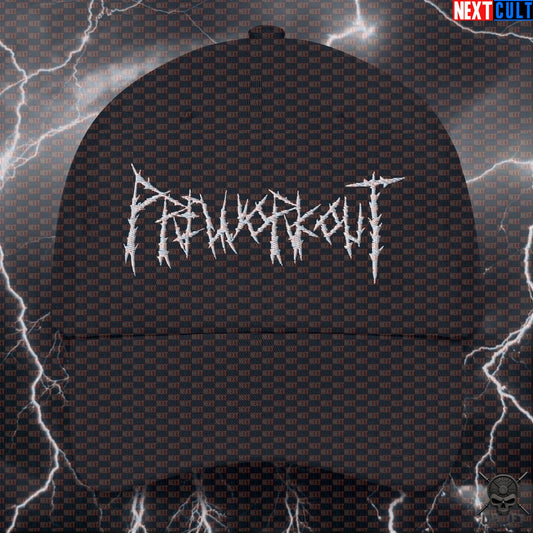 Pre-Workout Dad Hat – Hardcore Heavy Metal Gym Cap for Lifters, Bodybuilders & Powerlifters Default Title Next Cult Brand