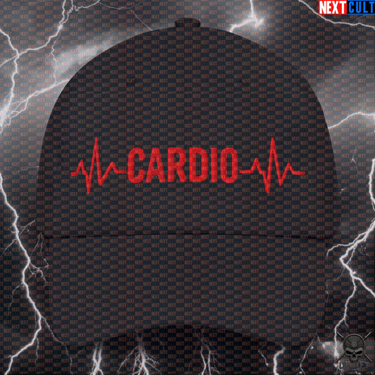 Cardio Dad Hat – Heartbeat Gym Cap for Runners, Cyclists, Rowers & Fitness Lovers Default Title Next Cult Brand