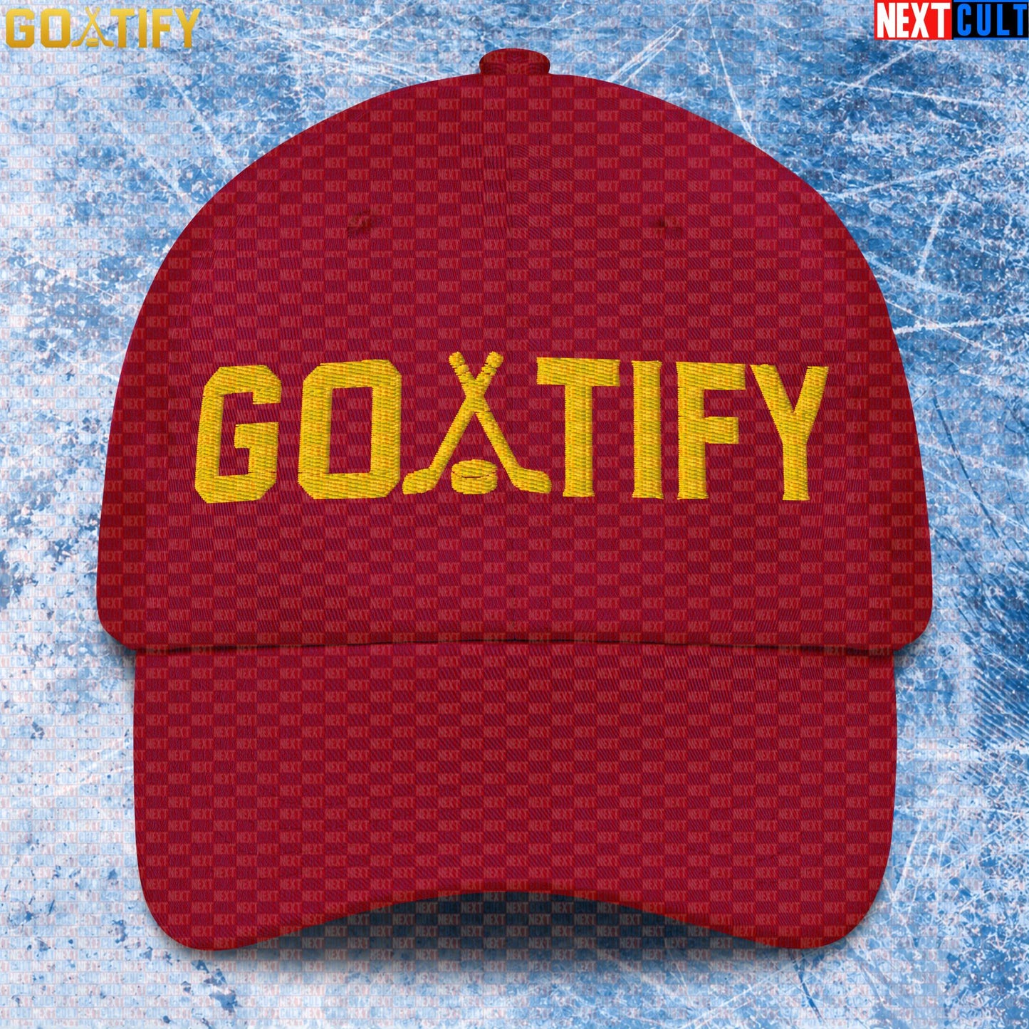 Hockey GOAT Cap GOATIFY Gold Logo Hat for NHL Fans, Players & Sports Gifts |  | ["Hockey", "NHL"]
