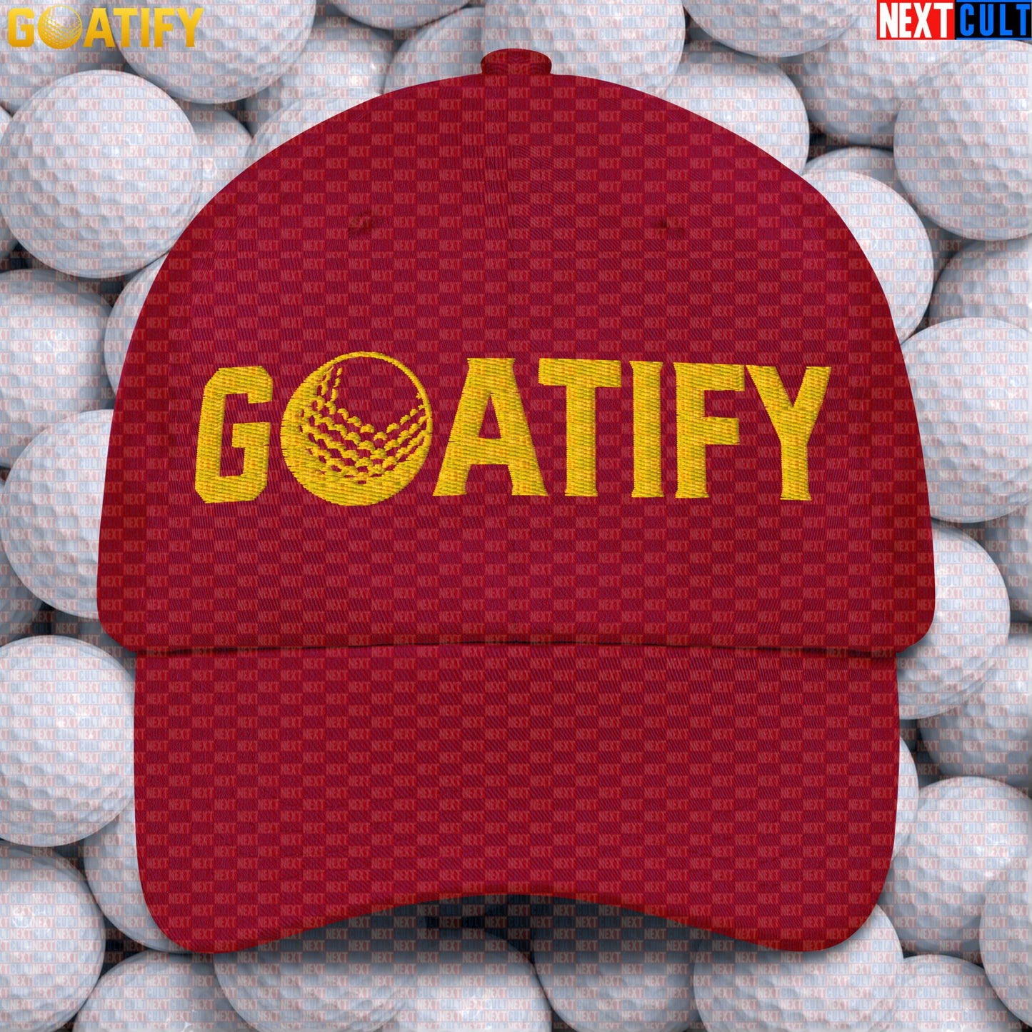 Golf GOAT Cap Golden Golf Ball Hat for Golfers, Sports Fans & Golf Gifts | GOATIFY |  | ["Golf", "PGA"]