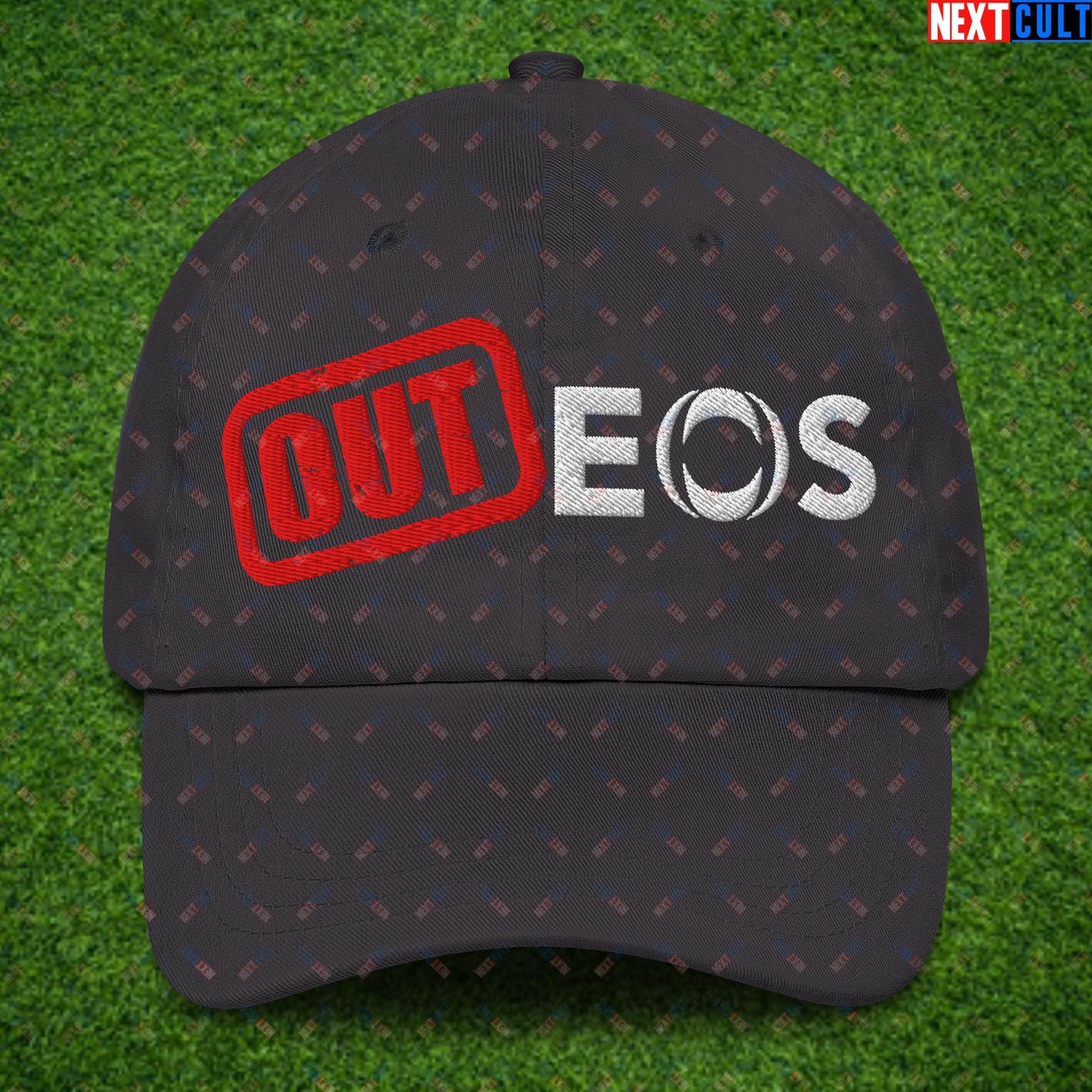 OUTEOS INEOS OUT Manchester United Protest Against Glazers, Ineos and Ratcliffe Dad hat Dark Grey Hats Football GlazersOut Manchester United RatcliffeOut Next Cult Brand