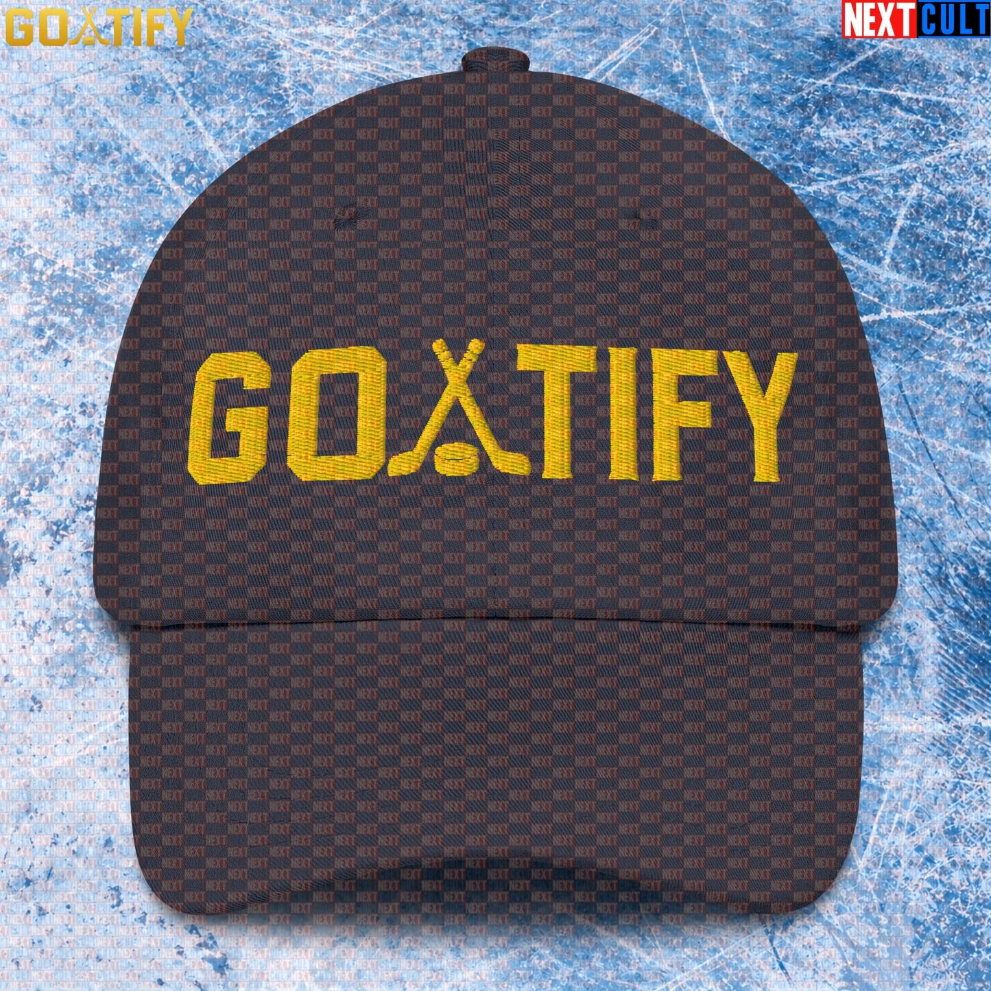 Hockey GOAT Cap GOATIFY Gold Logo Hat for NHL Fans, Players & Sports Gifts |  | ["Hockey", "NHL"]