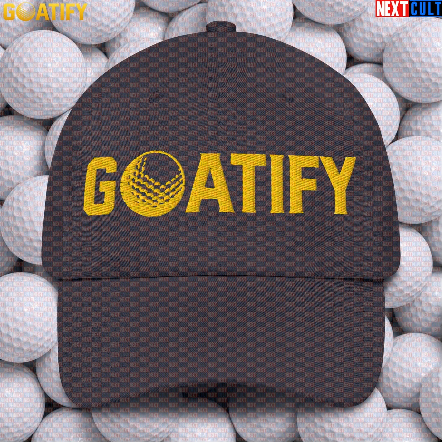 Golf GOAT Cap Golden Golf Ball Hat for Golfers, Sports Fans & Golf Gifts | GOATIFY |  | ["Golf", "PGA"]