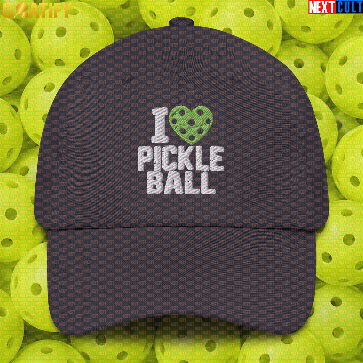 Pickleball Cap I Love Pickleball Retro Heart Hat for Players, Fans & Court Days |  | ["Pickleball"]