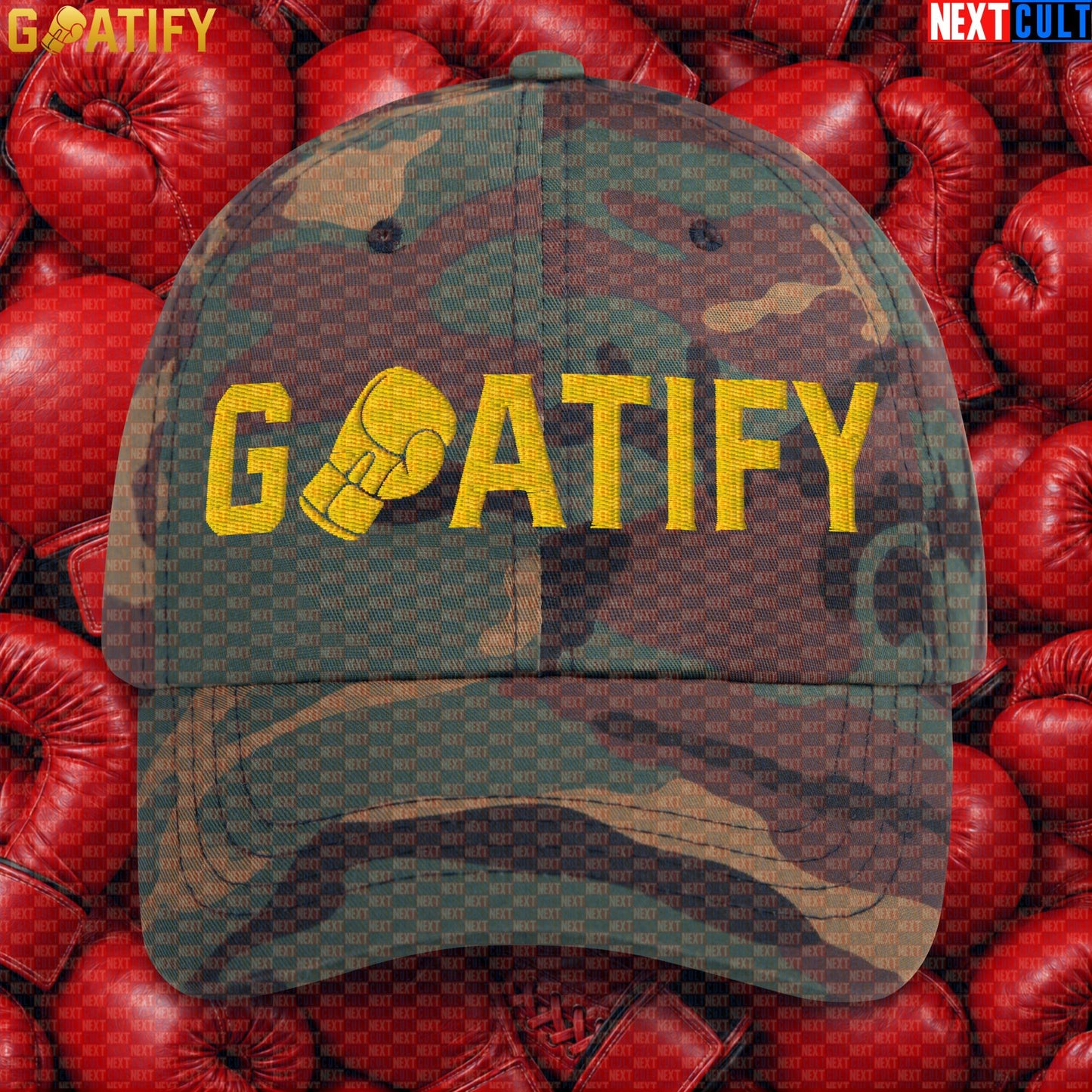 Boxing GOAT Cap GOATIFY Gold Fight Logo Hat for Boxing Fans & Martial Arts Sports Gifts |  | ["Boxing", "Martial Arts"]