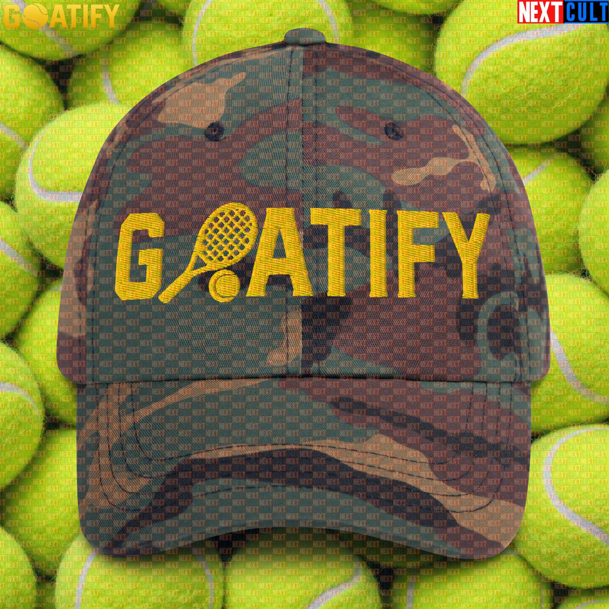 Tennis GOAT Cap Golden Racket & Ball Hat for Players, Fans & Sports Gifts | GOATIFY |  | ["Tennis"]