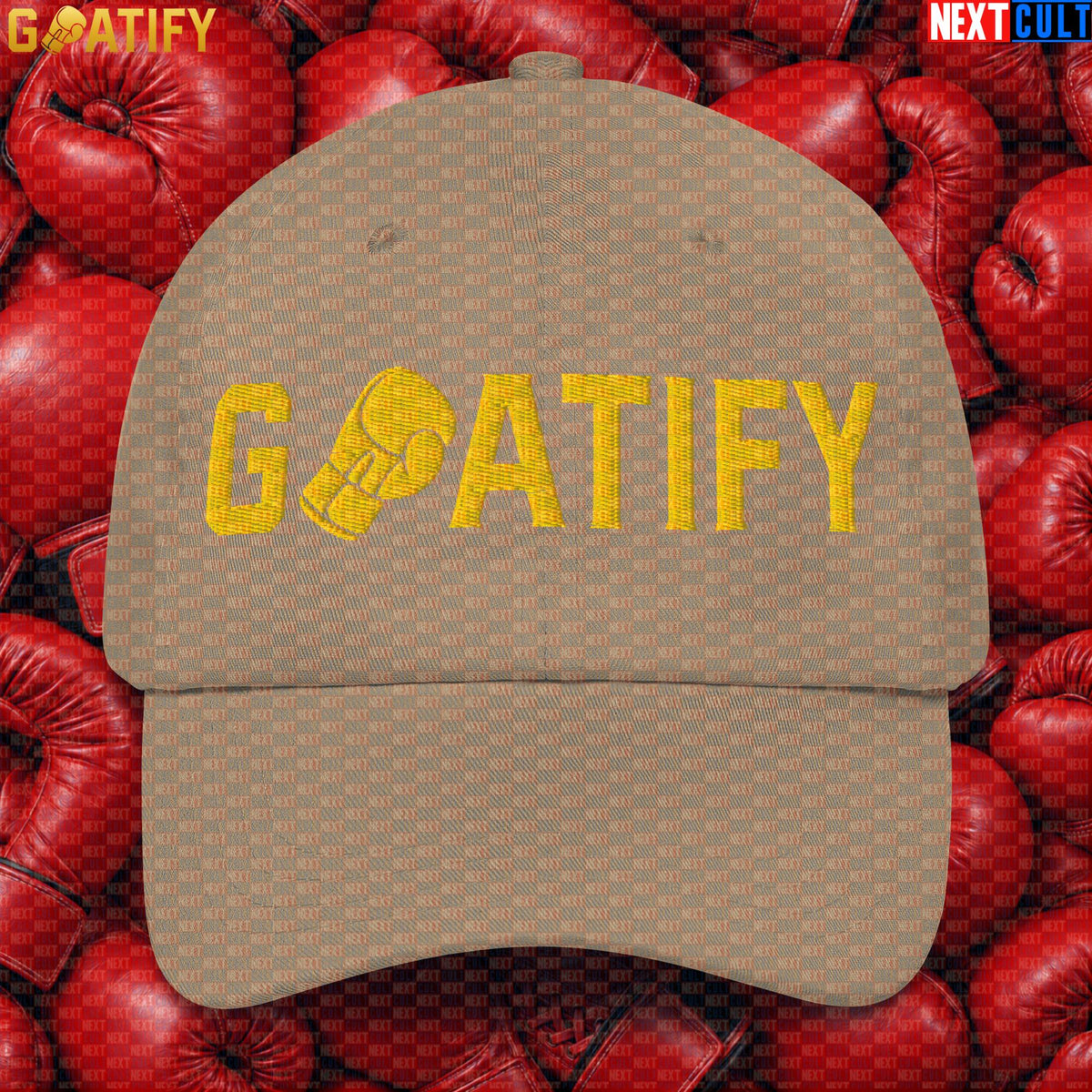 Boxing GOAT Cap GOATIFY Gold Fight Logo Hat for Boxing Fans & Martial Arts Sports Gifts |  | ["Boxing", "Martial Arts"]