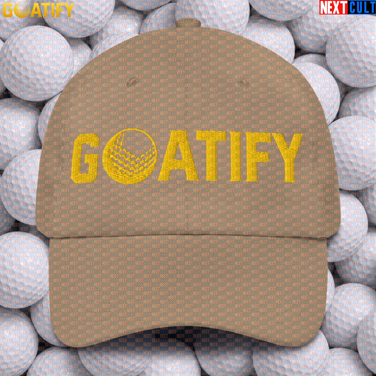 Golf GOAT Cap Golden Golf Ball Hat for Golfers, Sports Fans & Golf Gifts | GOATIFY |  | ["Golf", "PGA"]
