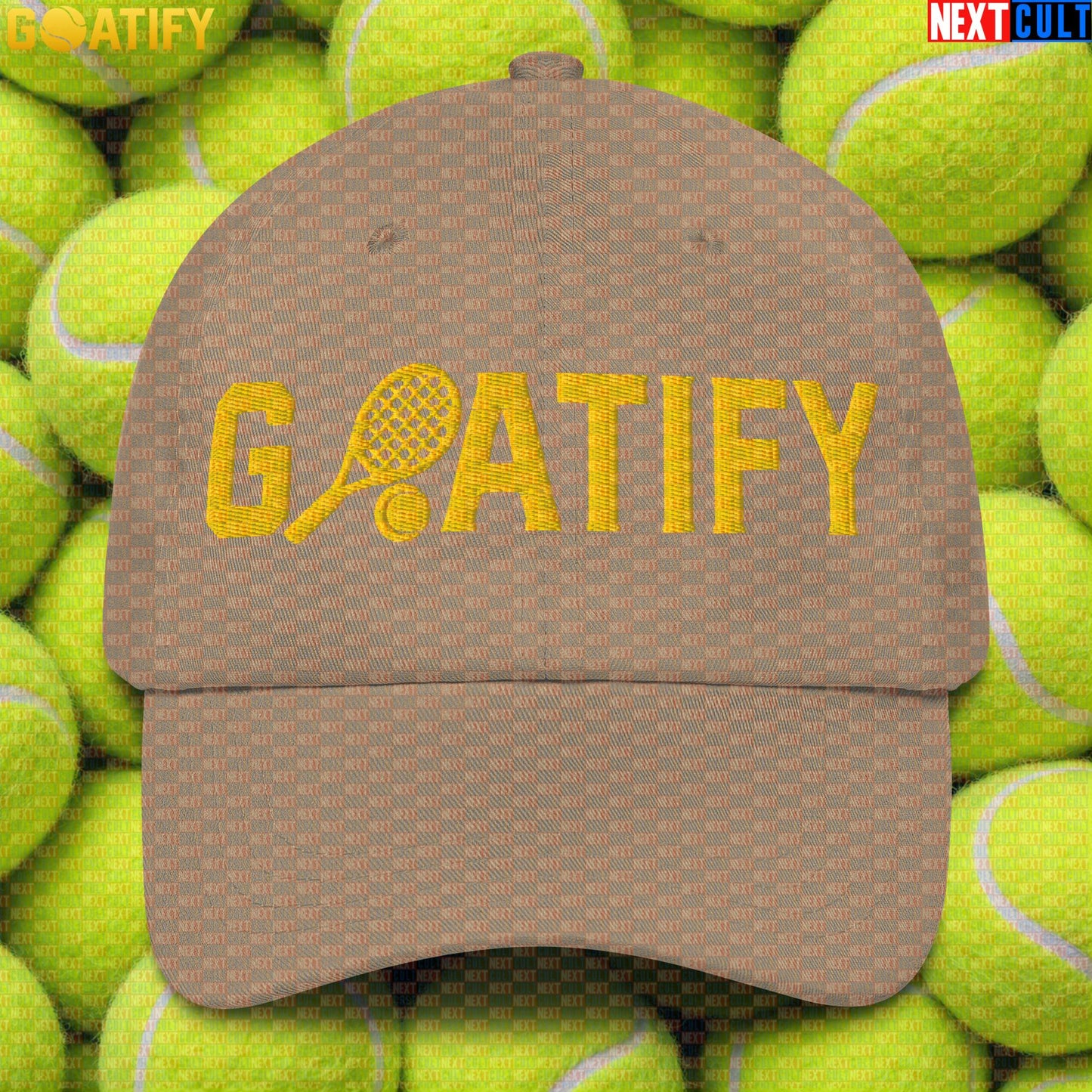 Tennis GOAT Cap Golden Racket & Ball Hat for Players, Fans & Sports Gifts | GOATIFY |  | ["Tennis"]