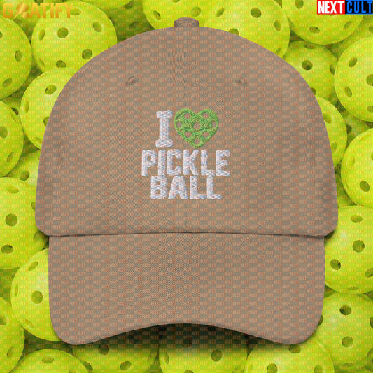 Pickleball Cap I Love Pickleball Retro Heart Hat for Players, Fans & Court Days |  | ["Pickleball"]