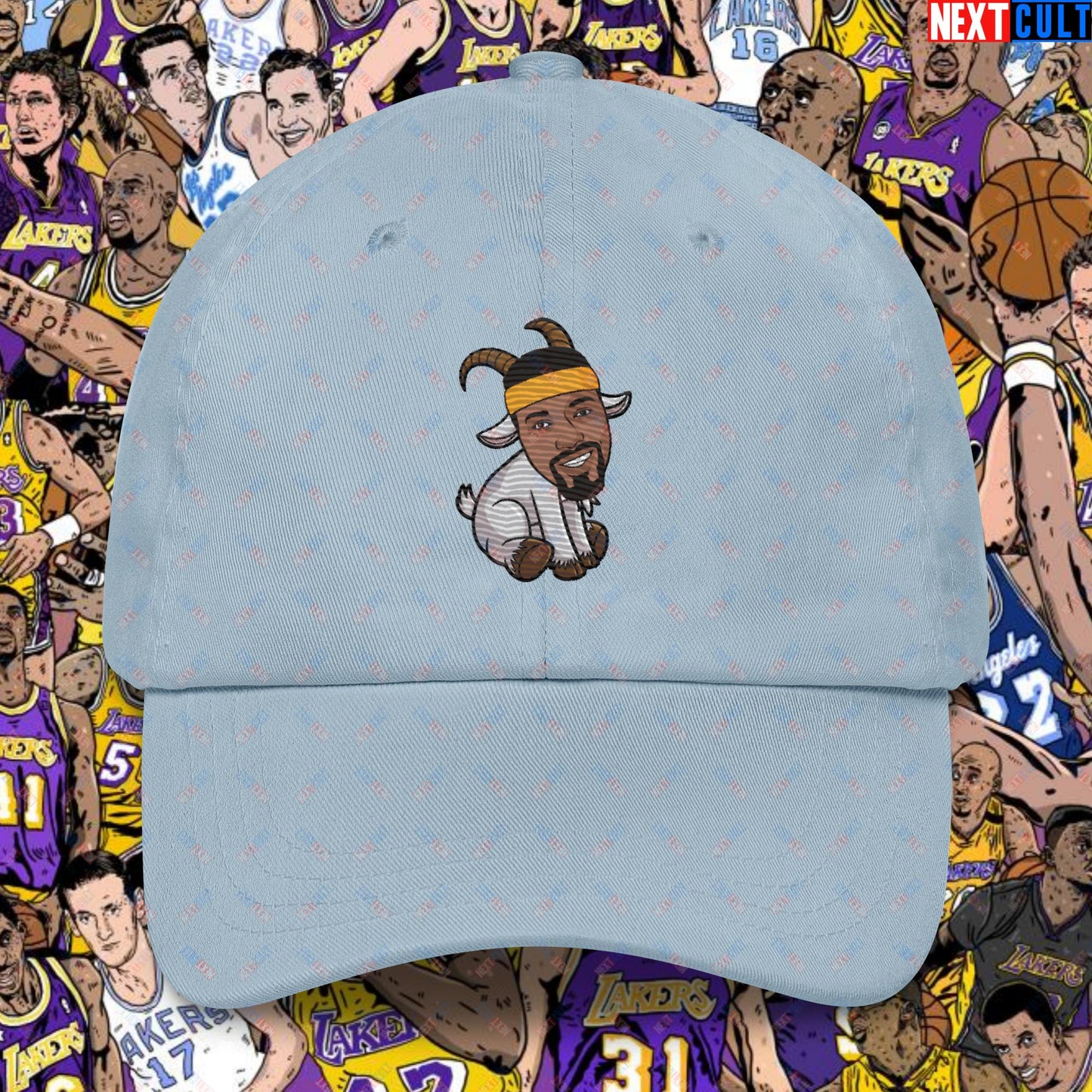 Wilt Chamberlain G.O.A.T. Dad Hat - Funny Basketball Meme Cap - Greatest of All Time Baseball Hat for Basketball Fans - Perfect Gift for Wilt Chamberlain Fans Dad hat Light Blue Hats Basketball G.O.A.T. Golden State Warriors Los Angeles Lakers NBA Philadelphia 76ers Wilt Chamberlain Next Cult Brand