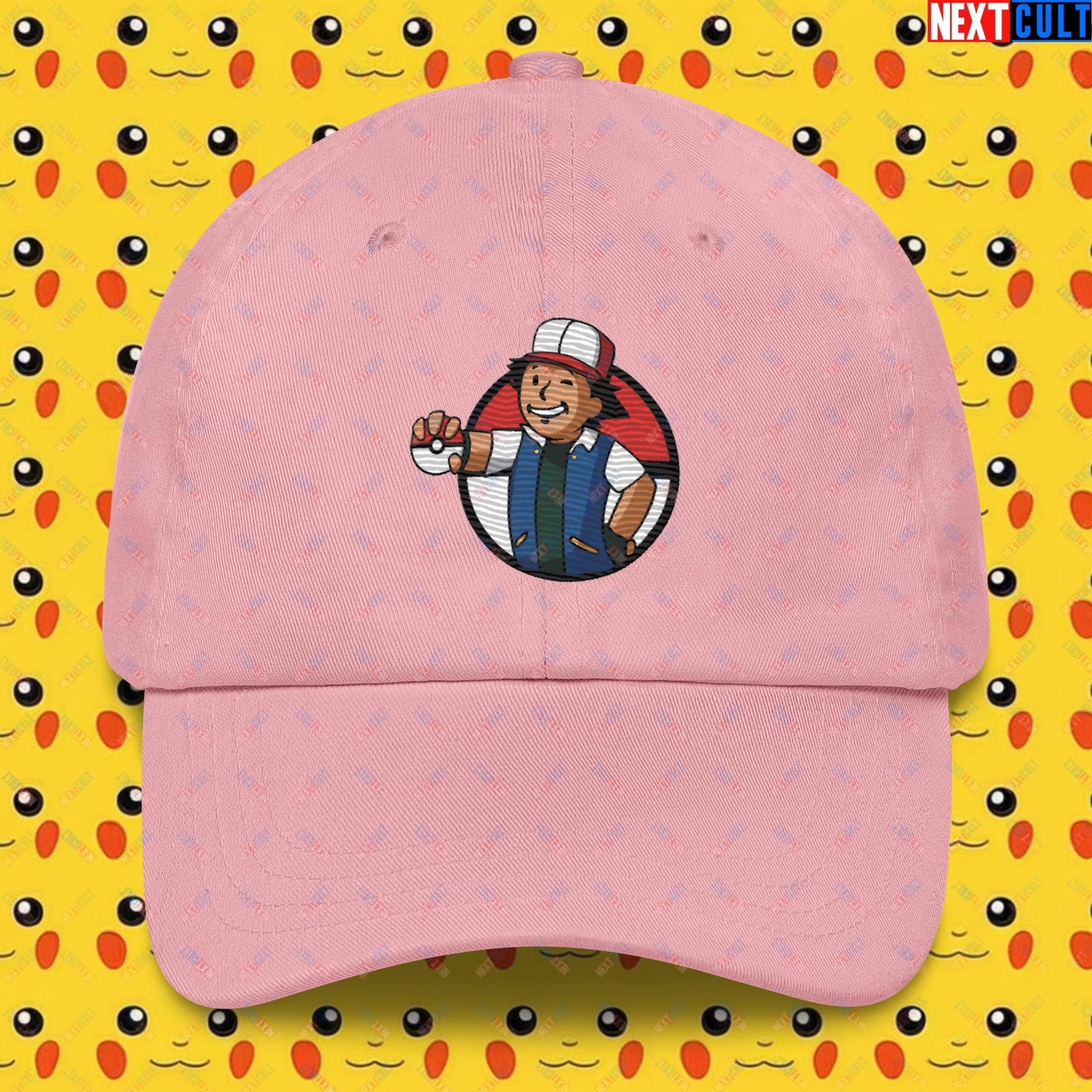 Pokemon Vault Boy Fallout Funny Meme Cartoon Mashup Dad hat