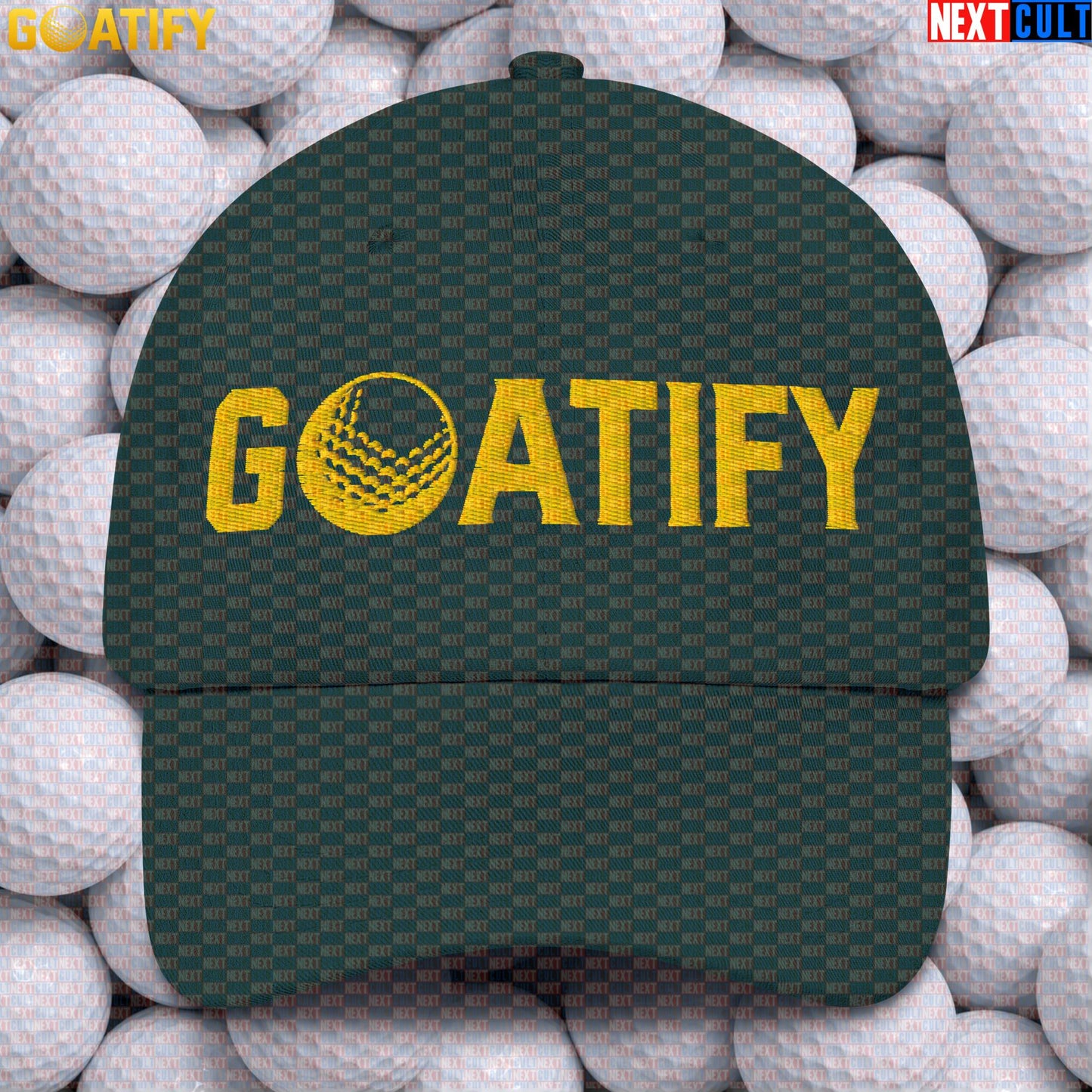 Golf GOAT Cap Golden Golf Ball Hat for Golfers, Sports Fans & Golf Gifts | GOATIFY |  | ["Golf", "PGA"]