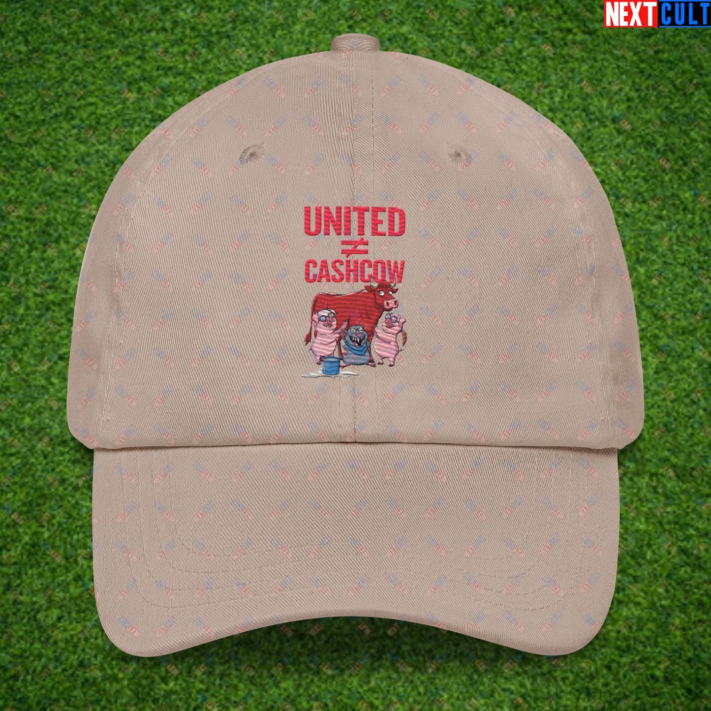 Manchester United Is Not A Cashcow Glazers Out Ineos Out Ratcliffe Out Protest Dad hat Stone Hats Amad Diallo Football Manchester United RatcliffeOut Next Cult Brand