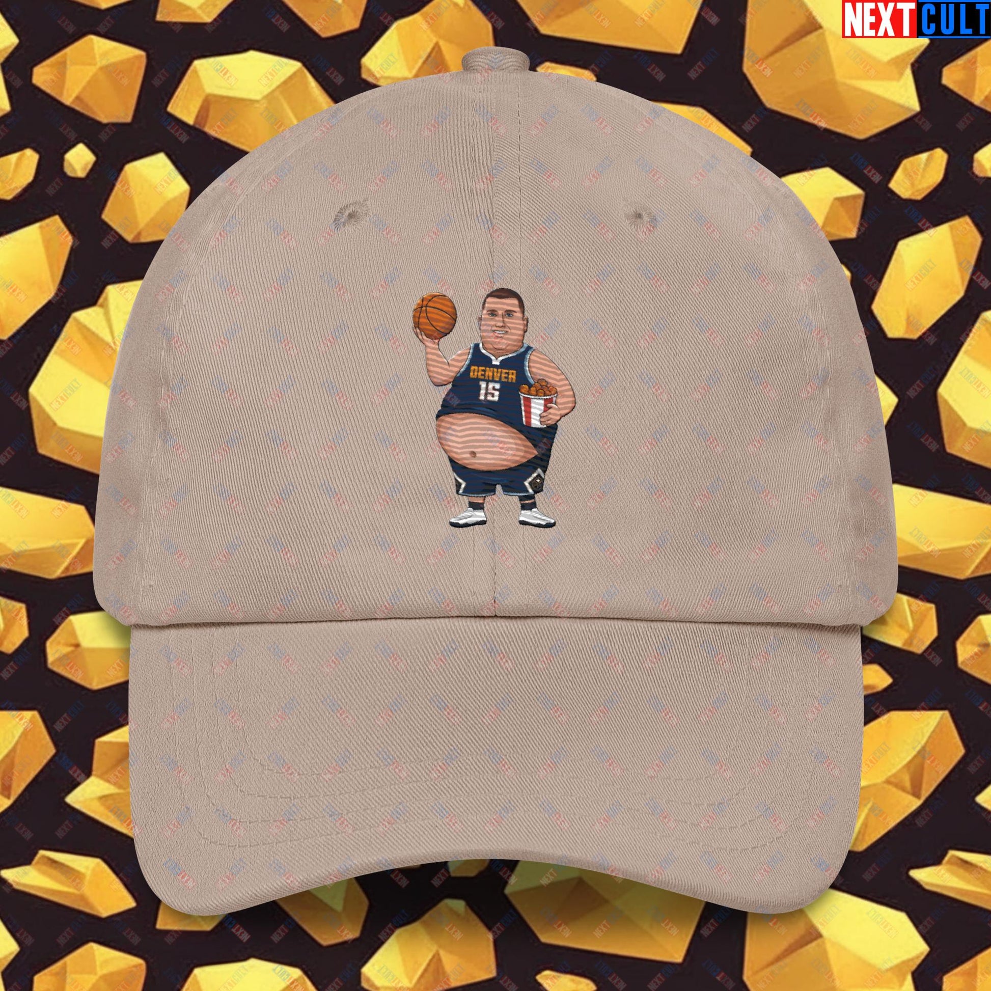 Fat Jokic Denver Nuggets Dad Hat - Funny Basketball Meme Cap - Big Jokic Dominance Baseball Hat for Basketball Fans - Perfect Gift for Jokic Fans Dad hat Stone Hats Basketball Denver Nuggets NBA Nikola Jokic Next Cult Brand