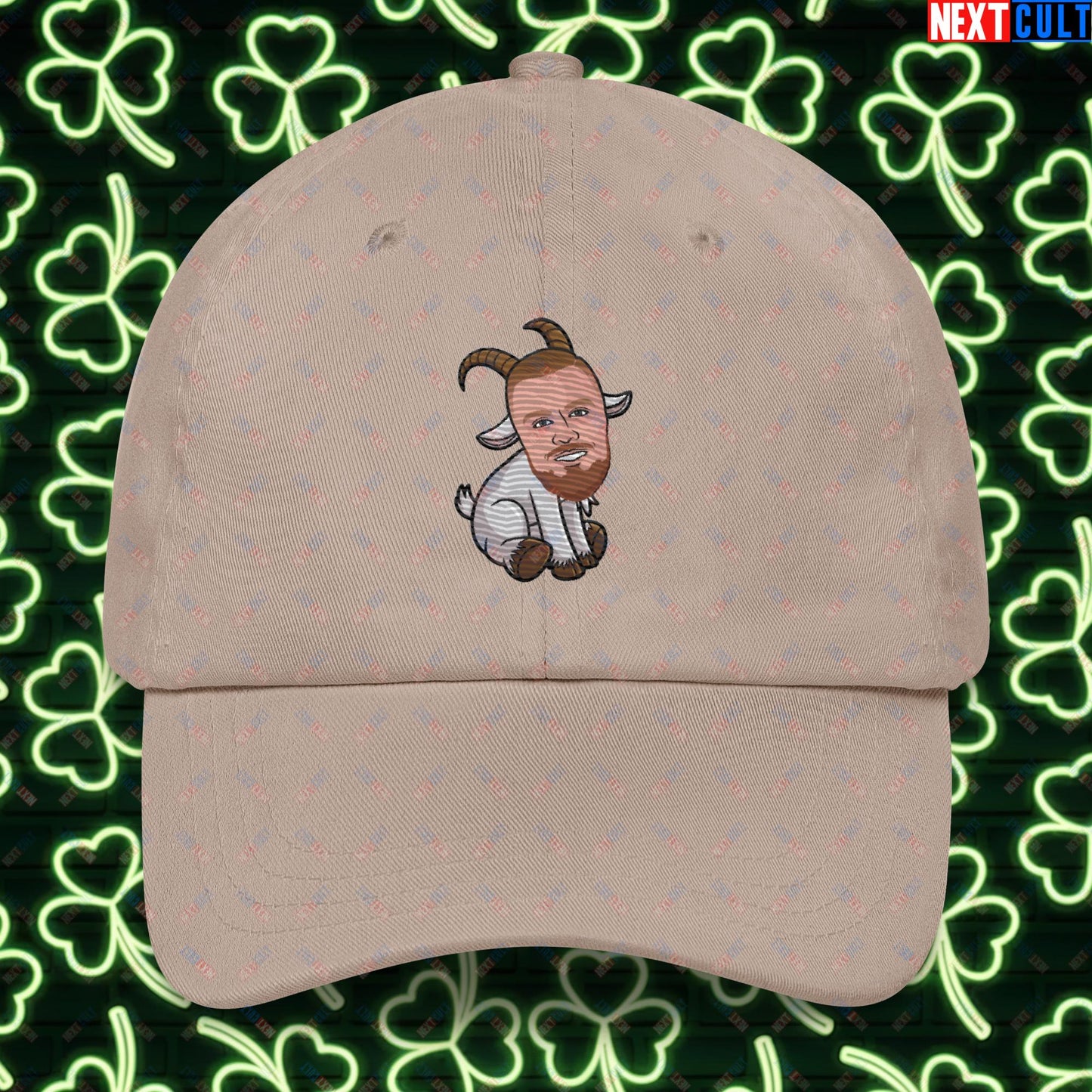 Kristaps Porzingis GOAT Dad Hat - Funny Basketball Meme Cap - Greatest of All Time Baseball Hat for Boston Celtics and Latvia Fans - Perfect Gift for Porzingis Fans Dad hat Stone Hats Basketball Boston Celtics G.O.A.T. Kristaps Porzingis NBA Next Cult Brand