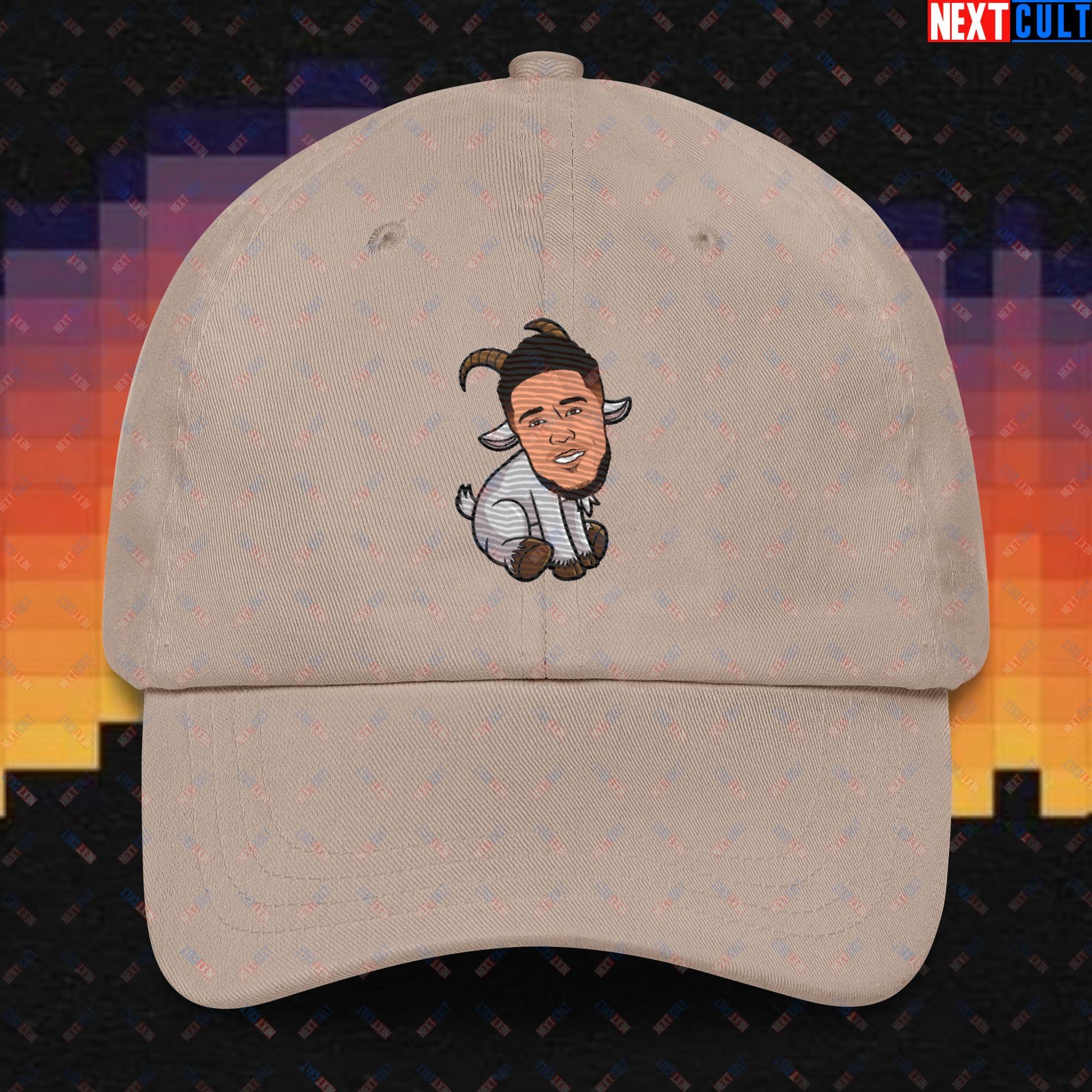 Devin Booker GOAT Dad Hat - Funny Basketball Meme Cap - Phoenix Suns Greatest of All Time Baseball Hat for Basketball Fans - Perfect Gift for Devin Booker Fans Dad hat Stone Hats Basketball Devin Booker G.O.A.T. NBA Phoenix Suns Next Cult Brand