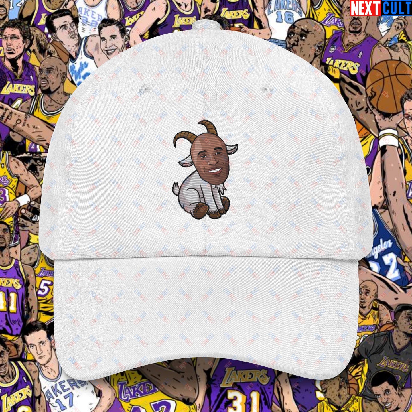 Kobe Bryant G.O.A.T. Dad Hat - Settle the Debate Baseball Cap - Greatest of All Time NBA Meme Hat for Basketball Fans - Perfect Gift for Kobe Fans Dad hat White Hats Basketball G.O.A.T. Kobe Bryant Los Angeles Lakers NBA Next Cult Brand